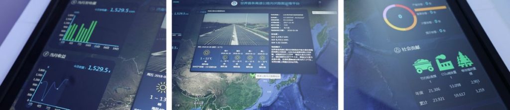 China's Smart road : Showing details about the power generation