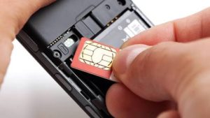 Insert SIM card into mobile