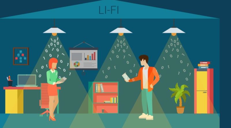 Persons access data using Li-Fi technology