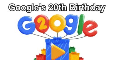 Google 20th Birthday Doodle