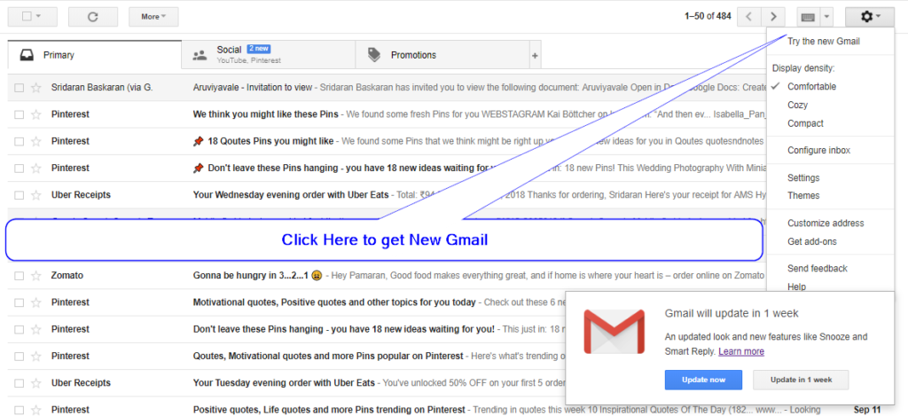 Get New Gmail Version