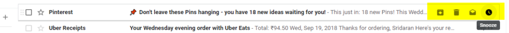 You can Snooze or Delete in one click 