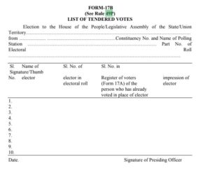 FORM 17B, need to enter the name of person who is going to enter a vote by 49P